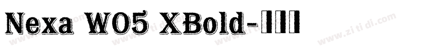 Nexa W05 XBold字体转换